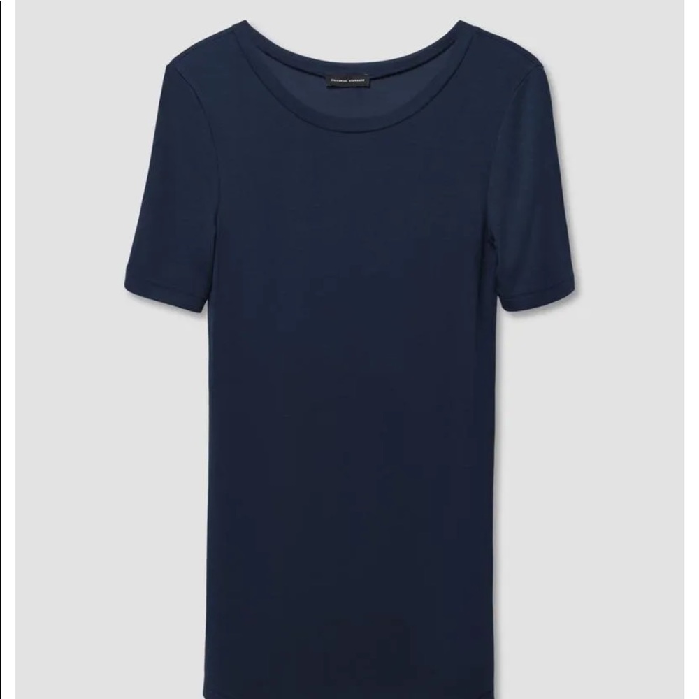 Universal Standard Foundation Crew Neck Tee Navy
